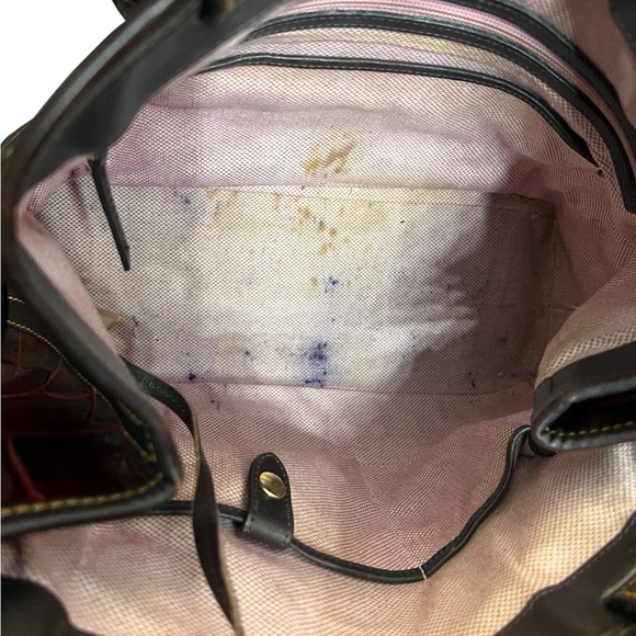 Dooney & Bourke Red Croc-Embossed Shoulder Bag - Picture 7 of 10